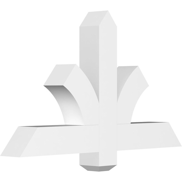 Ekena Millwork Redmond Architectural Grade PVC Gable Bracket, 36"W x 21"H x 4"D x 4"F, 14/12 Pitch GBP036X21X0404RED00 - main
